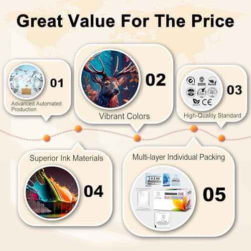 Miss Deer Compatible for 502 T502 Ink Refill Bottles 9 Pack, Replacement for ET-2760 ET-3760 ET-4760 ET-3760 ET-3850 ET-2850 ET-15000 ST-4000 ST-2000 ET-3710 ET-3750 ET-4850 Printer (3BK/2C/2M/2Y)