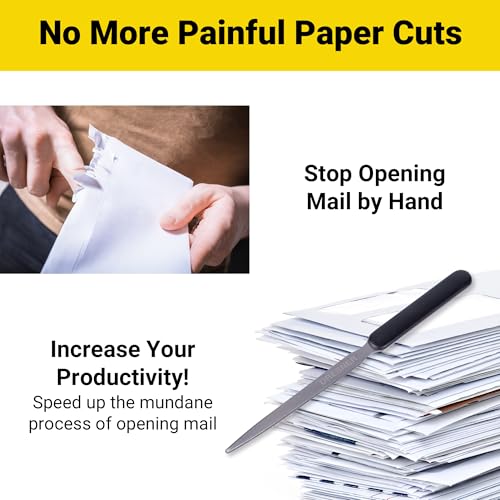 Dresner Stainless Steel Letter Opener - 7.5 Inch Envelope & Mail Opening Tool (Variation 1)