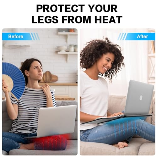 AboveTEK Portable Laptop Lap Desk with Retractable Mouse Pad, Heat Shield, Non-Slip Surface