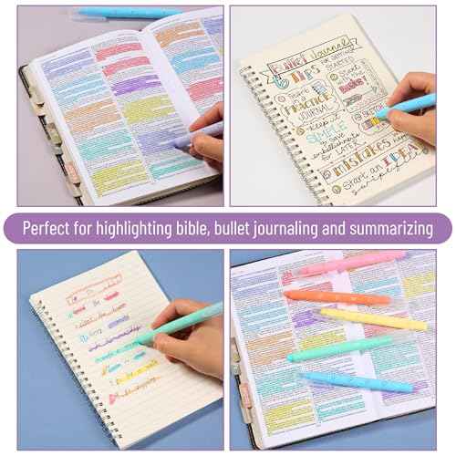Mr. Pen- Gel Highlighters, 8 Pack Assorted Colors, Cute Bible Highlighters No Bleed