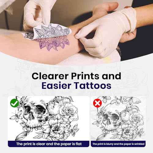 Tattoo Stencil Printer Machine,2026 Upgraded Portable Thermal Wireless Bluetooth Printer for Tattoo Beginners&Artists,withTransfer Paper and Thermal Paper,Compatible with Phone&PC