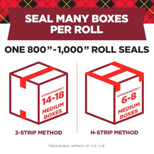 Scotch 2 Rolls Ultra Clear Packing Tape 1.88in x 50yd for Shipping & Moving
