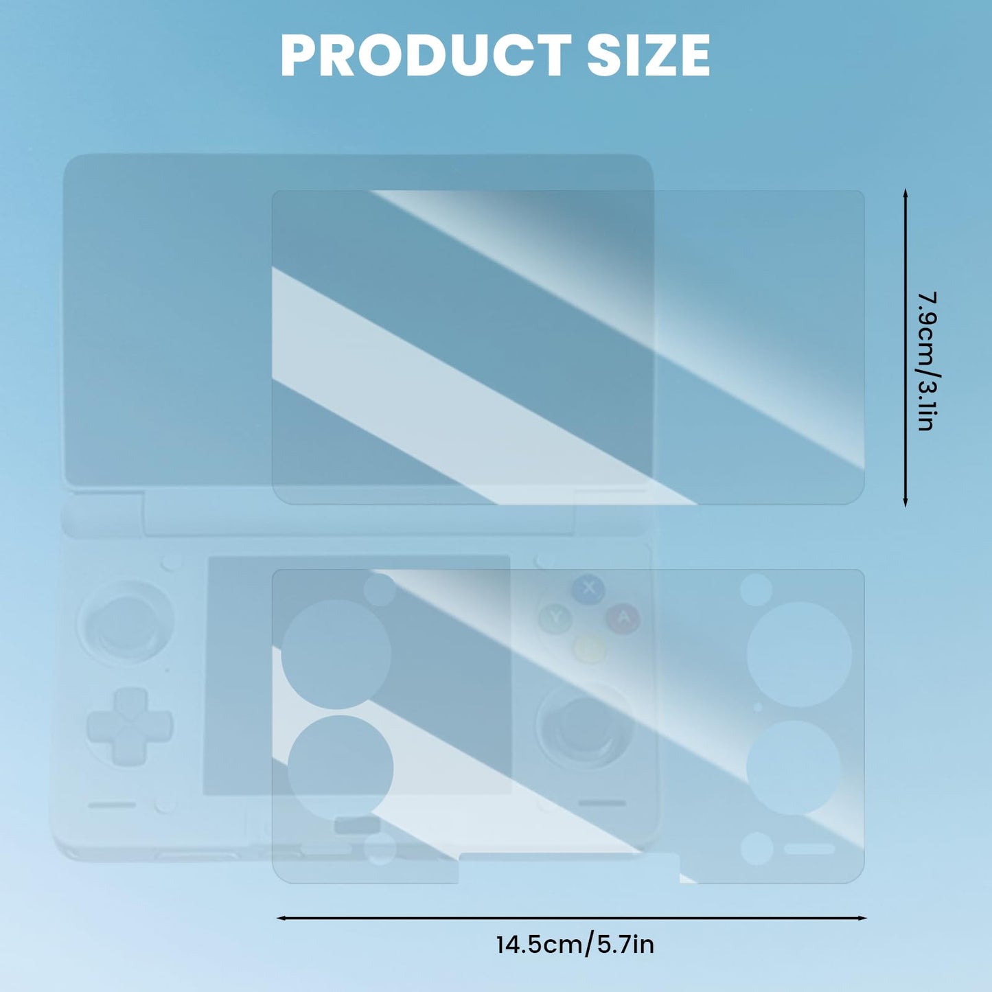 KCMOSGI Screen Protector for AYN THOR Handheld Console, Tempered Glass Protection Accessories, Scratch-Resistant, High-Definition, Easy Install, (Upper & Lower Screen)