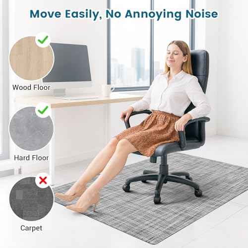 Warmstar Office Chair Mat for Hardwood Floor,Desk Chair Mat,Floor mat for Office Chair, 30" x 48"
