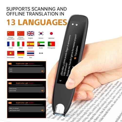 Translator Pen for Dyslexia & Language Learning ? Instant Voice Translation in 112 Languages, Text-to-Speech OCR Scanner, Offline & Online Portable Translator for Students,Travel & Adults