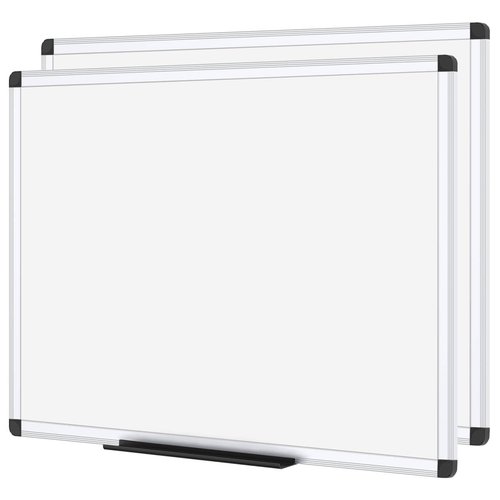VIZ-PRO Magnetic Dry Erase Board, 36 X 24 Inches, Pack of 2, Silver Aluminium Frame