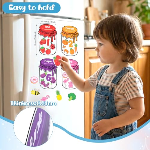 Kids Magnetic Color Sorting Magnets - Animals & Numbers, 10 Pack