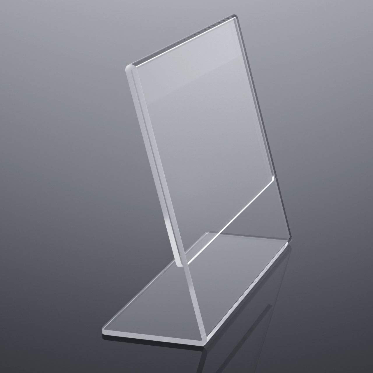 NIUBEE Acrylic Sign Holder 8.5x11 Inches 3 Pack Landscape, Slant Back Clear Paper Frames, Plastic Flyer Display Holder, Document Menu Table Stand for Office, Store, Restaurant -Horizontal