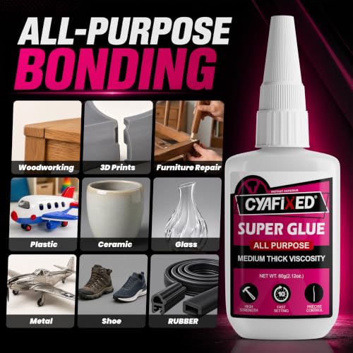 Cyafixed Super Glue Pro Kit 120g with Precise Control 4 oz – 680 CPS