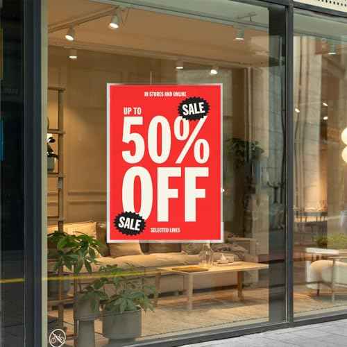 8.5 x 11 Acrylic Sign Holder with 12 Suction Cups, Clear Plastic Window Sign Holder, Wall Mount Advertising Frames for Glass Doors - Perfect for Malls, Offices, Homes, Stores, and Restaurants (2 Pack)