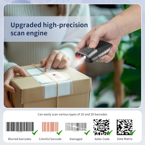 NETUM E800 2D Bluetooth Barcode Scanner - Portable QR & Barcode Reader