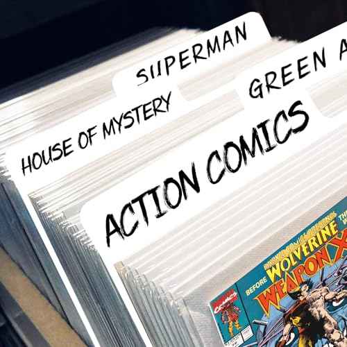 Comic Book Dividers 100ct ? Premium Organizers for Comic Collections, Durable Archival Comic Book Dividers with Tab, Perfect Size for Storage Box