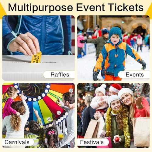 ESSENTIAL 500 Raffle Tickets Double Roll, Yellow Raffle Tickets Roll with Name and Phone Number, for Raffle, Events, Classroom, Entry, Class Reward & Door Prize (Yellow)