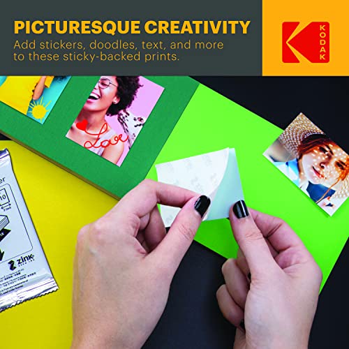 KODAK 2x3 Sticky-Backed ZINK Photo Paper 50 Sheets for Instant Prints