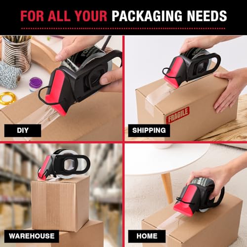 Tape Terror Packing Tape Dispenser - 1 Count, Refillable, Fits 2" Tape