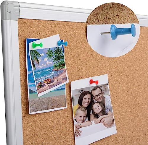 24x18 Inch Cork Bulletin Board with Aluminum Frame - Wall Mount Office & Home Notice Board