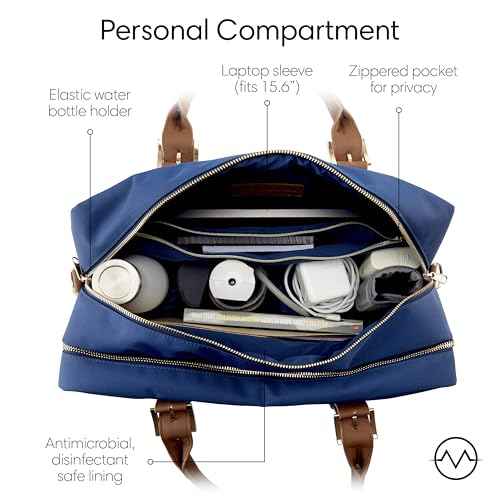 VERSIMED Luxury Work Bag for Healthcare Professionals Waterproof Doctor Bag Medical Organizer with Handle and Removable Shoulder Strap for Doctors, Medical Student, Dentists, Nurses