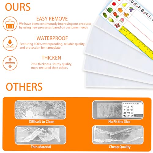 36 PCS Waterproof Self-Adhesive Clear Nameplate Pockets 18.9x4.7 Inches for Desks & Classroom