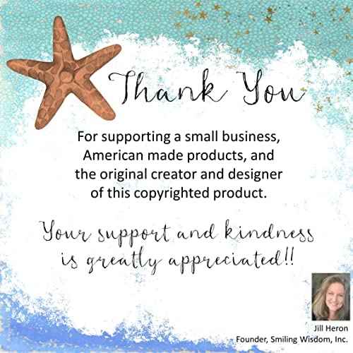 Smiling Wisdom - 10 Bulk Starfish Story Appreciation Gift Sets (30 Pcs Total) Inspire Uplift Team Staff Employees Students Volunteers - Profound Difference - Teal Cards - Hollow Starfish Keychain