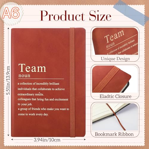 Team Appreciation Gifts Bulk Leather Inspirational Notebooks A6 Employee Journal Team Notepads Inspirational Gifts for Group Coworkers Staff Worker Nurse(Color Whisperer,24 Pack)