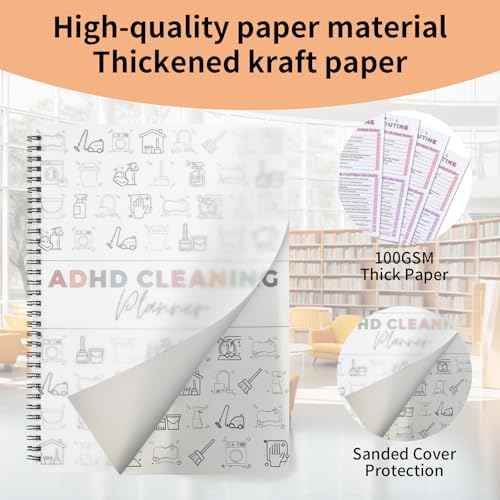 ADHD Cleaning Planner?, Cleaning Plan Schedule and Checklist? for Adults and Teens, Adhd Cleaning and Organizing Planner, Daily Weekly Monthly Checklist for Home, Reusable ?DIY Household Cleaning Planner?
