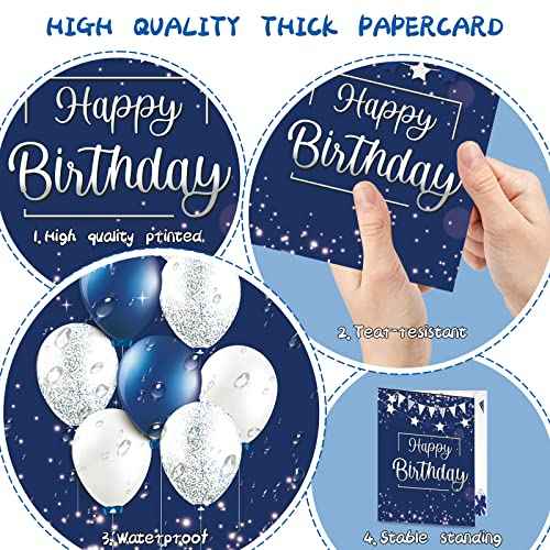 Jumbo Birthday Card with Envelope, 22 x 14 Inch Extra Large Greeting Card for Women Men Boss, Happy Birthday Giant Guest Book, Oversize Birthday Party Signs Decorations Supplies