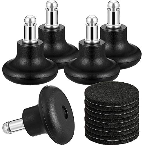 Outus 5 Pcs Bell Glides for Office Chairs – Low Profile Replacement Casters