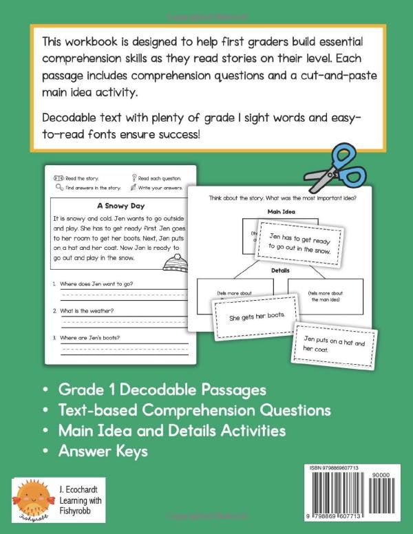 **Comprehension Builders 1st Grade Reading Workbook - Engaging Passages & Activities for Ages 6-7**