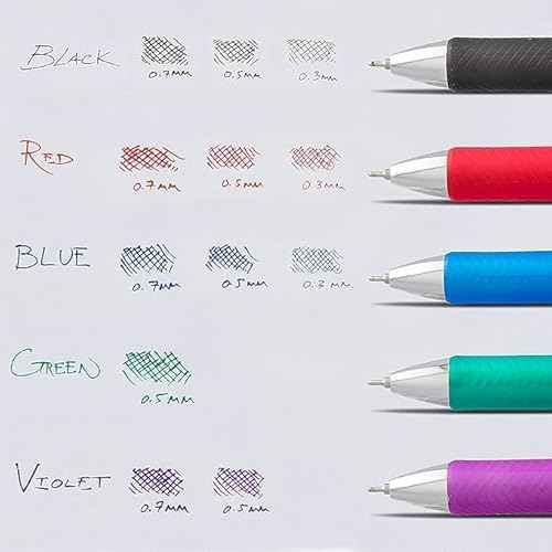Pentel Energel 0.7 Refills - Needle Tip, Medium Point, 8 Pack of 4 Black and 4 Blue