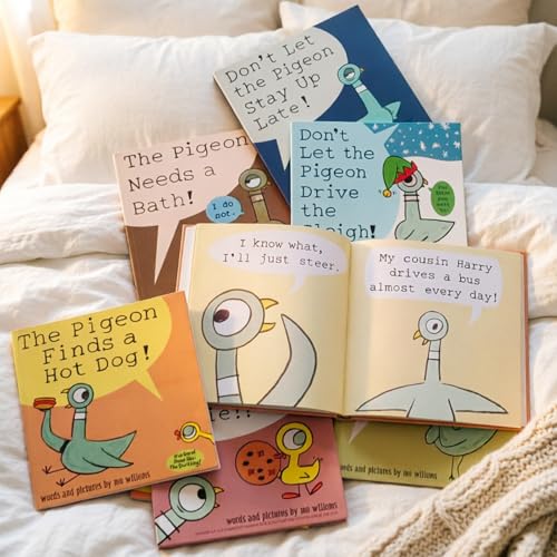 Kids Pigeon Book Set by Mo Willems - 9 Paperback Early Reader Collection