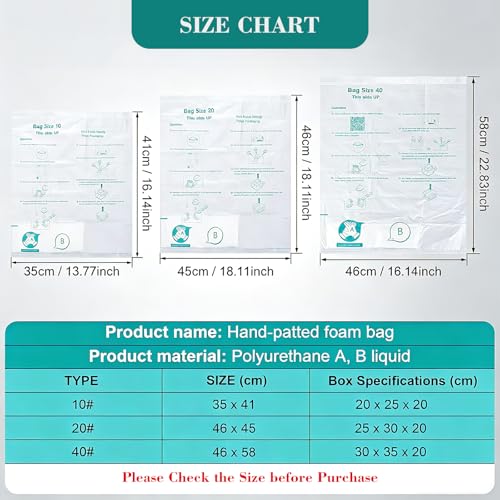 18 Pack 18” x 23” Expanding Packing Foam Bags for Shipping, Instant