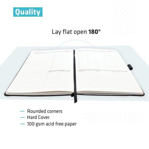 Action Day 2025 Weekly Planner - Effective Planning System & Increase Productivity, To-Do List, Goals, Projects, Dated Daily Diary - 8x11 Black