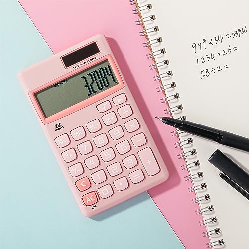 Mr. Pen Light Pink 12-Digit Solar Calculator - 1 Pack