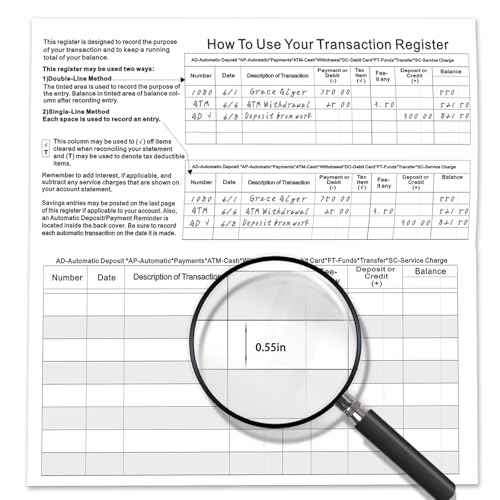 12 Pack Checkbook Register, Check Registers for Personal Checkbook, 6" ¡¿ 3", Blank Ledger Transaction Registers for Personal or Business Bank, Saving Account, Deposit and Credit Card, Thick Paper