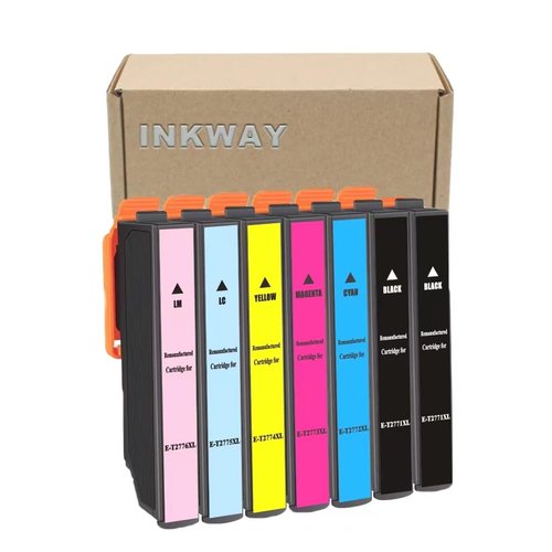 INKWAY Remanufactured Ink Cartridge Replacement for Epson 277XL 277 T277XL to use with XP-960 XP-970 XP-850 XP-860 XP-950 Printer, (2 Black, 1 Cyan, 1 Magenta, 1 Yellow,1 Light Cyan,1 Light Magenta)