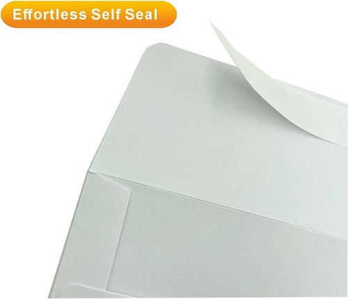 Skiennix A6 Invitation Envelopes - 200 PCS 4.7x6.5 in | Windowless Design, Quick Self-Seal, 120GSM White Paper