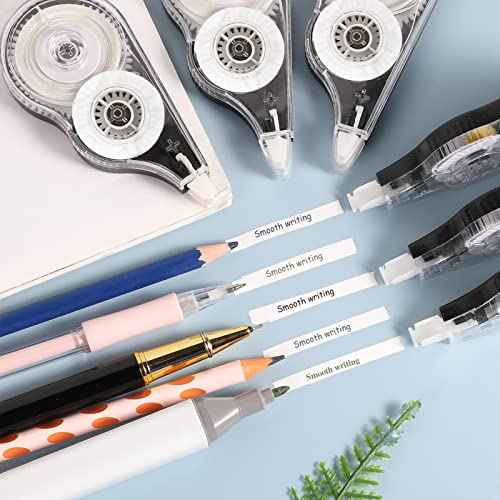 BESARME 12 Pack Correction Tapes, 39 Feet Each Correction Tape Roller Correction Tape Pen for Students Office Supplies, 1/5 X 472 Inches