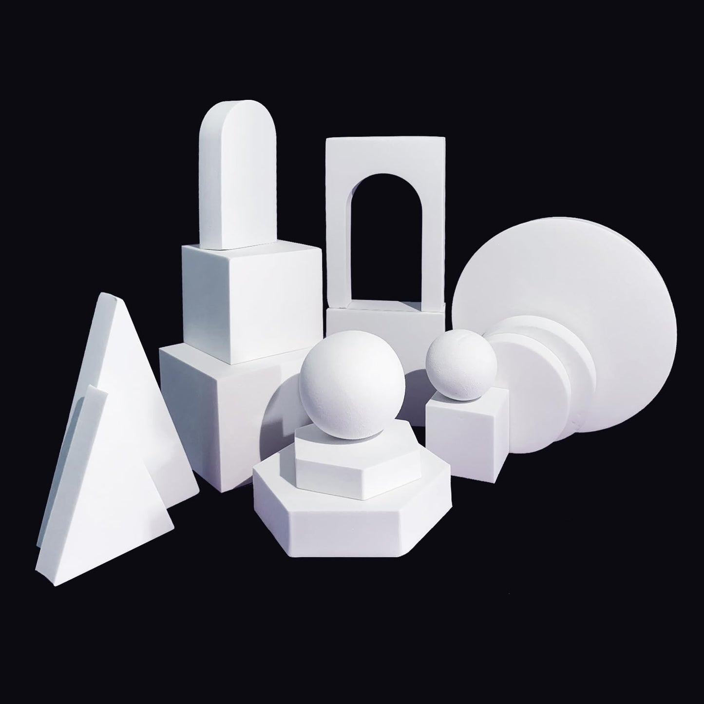14PCS Product Photography Props: Small Product Photoshoot Props- Hard Foam Photo Props for Jewelry Cosmetics Mini Items Picture