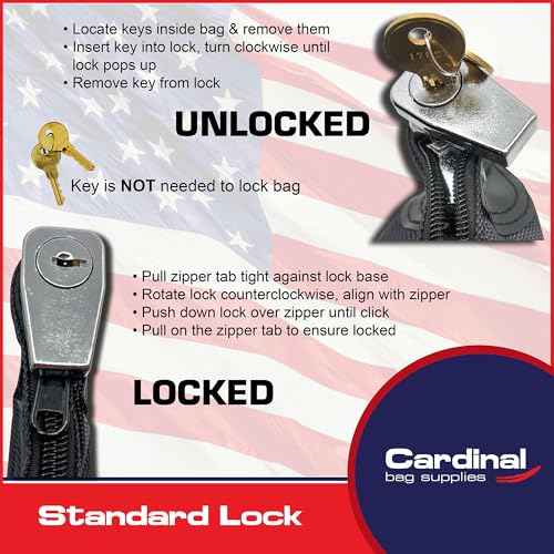 Locking Document Security Pouch ? 11" x 15" Confidential File Storage Bag with Keyed Lock for Legal, Financial, and Business Records ? HIPAA Compliant (Black)