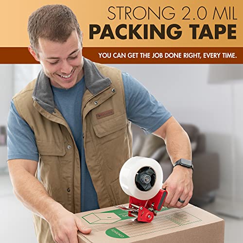 Packstrong Heavy Duty Packing Tape 3" x 2 Mil Thick, 6 Rolls, 110 Yards Each