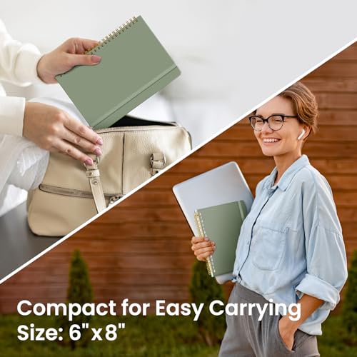 A-Green Taja Lined Spiral Notebook 5.7x7.9 Inch A-Lined College Ruled