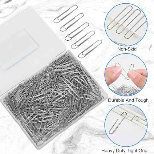 Large Paper Clips Non-Skid, 2 Inch Jumbo PaperClips, 300 Pcs Metal Paper Clips Large,Paperclips Non-Skid Clips for Office&School Supplies.