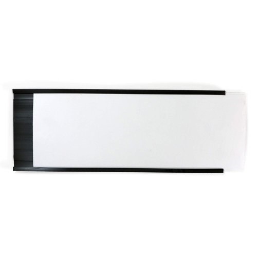 SmartSign (10-Pack) Magnetic C Channel Card Label Holders - 3" x 8" Metal Racks and Shelf Label Holders with Paper Inserts