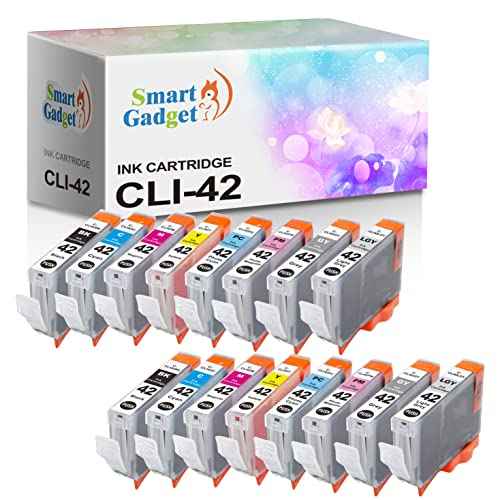 Compatible Ink Cartridge Replacement for CLI-42 CLI42, Black Cyan Yellow Magenta Photo Cyan Photo Magenta Gray Light Gray, 16 Pack