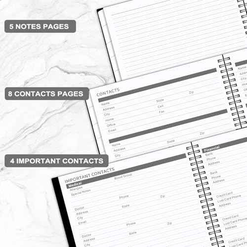 2026 Monthly Planner - JAN. 2026 - DEC. 2026, 2026 Planner with Colorful Tabs, 8.5" x 11", Monthly Planner/Calendar 2026 with Pocket, Thick Paper, Twin-Wire Binding - Black