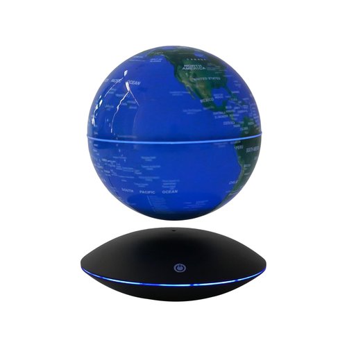 Gdrasuya10 Magnetic Levitation Globe Anti Gravity Rotating Floating Globe World Map LED Light Geographic Globes 6 Inches Educational Gift with Touch Switch Long Power Cord Low Energy Consumption
