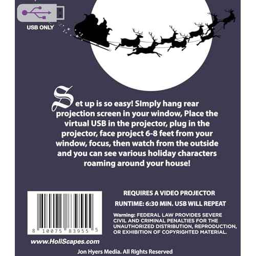 The Original Virtual Santa in The Window Movie on USB