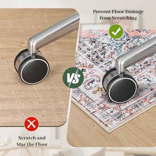 Anidaroel 48"x60" Office Chair Mat for Hardwood Floor, Floor Mat for Office Chair, Boho Under Desk Rug, Office Rugs for Rolling Chairs, Anti-Slip Desk Chair Mat for Hardwood, Terracotta