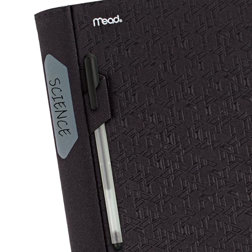 Five Star Advance 5 Subject Spiral Notebook Black 1 Pack, 8.5 x 11, 200 Sheets, Study App Compatible