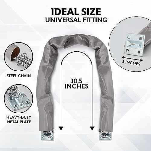 Door Chain Crash Heavy Duty Storm Wind Stop Perfect for Keeping Your Door from Swinging Open and Damaging Itself - by Ram Pro